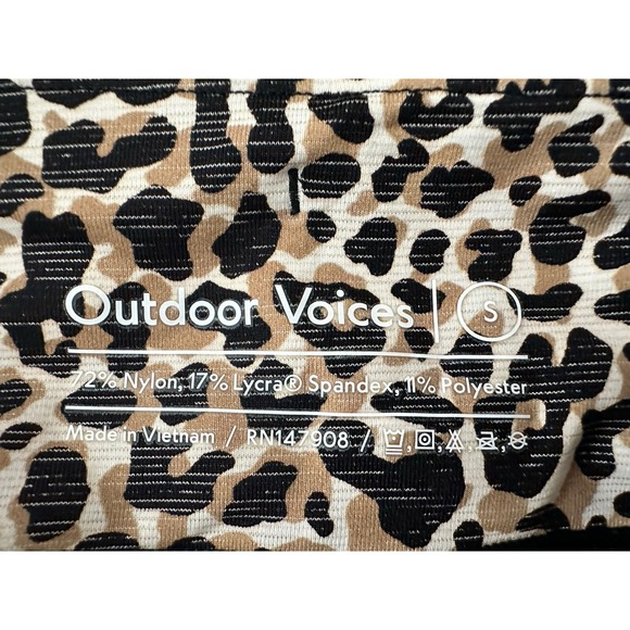 Outdoor Voices Leopard Cheetah TechSweat Flex Move Free 7/8 Leggings Small S C - Picture 5 of 5